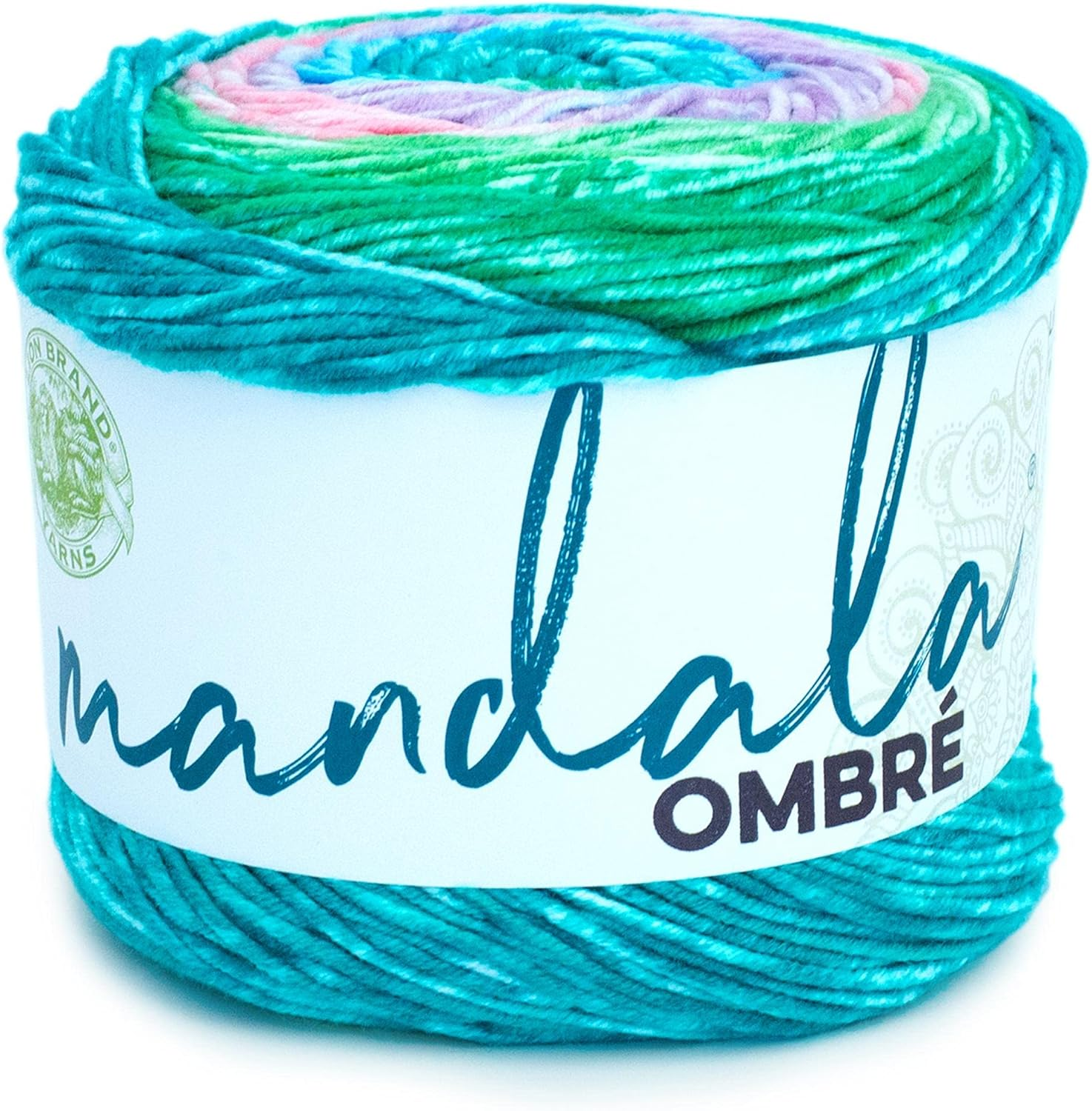 Lion Brand Yarn (1 Skein) Mandala Ombre Yarn, Tranquil