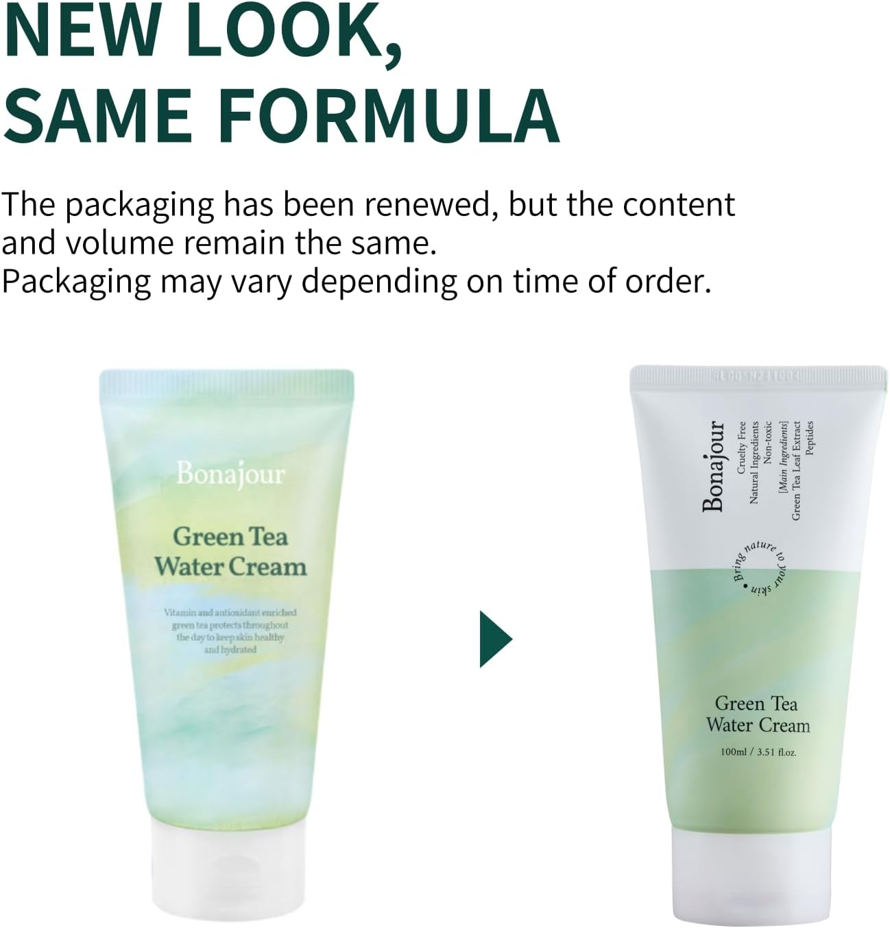 [Bonajour]Green Tea Natural Moisturizing Cream for Dry and Sensitive Skin, Best Face Moisturizer 100Ml image number 6