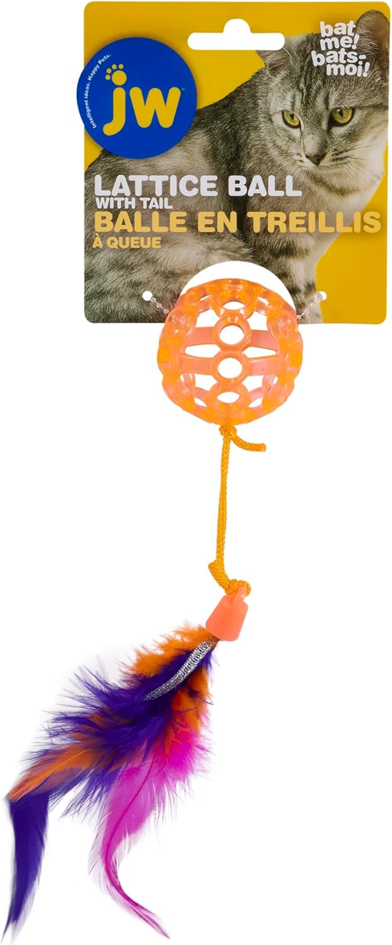 JW Pet Cat Action Lattice Ball W/Tail, Assorted Colours (0471062) image number 2