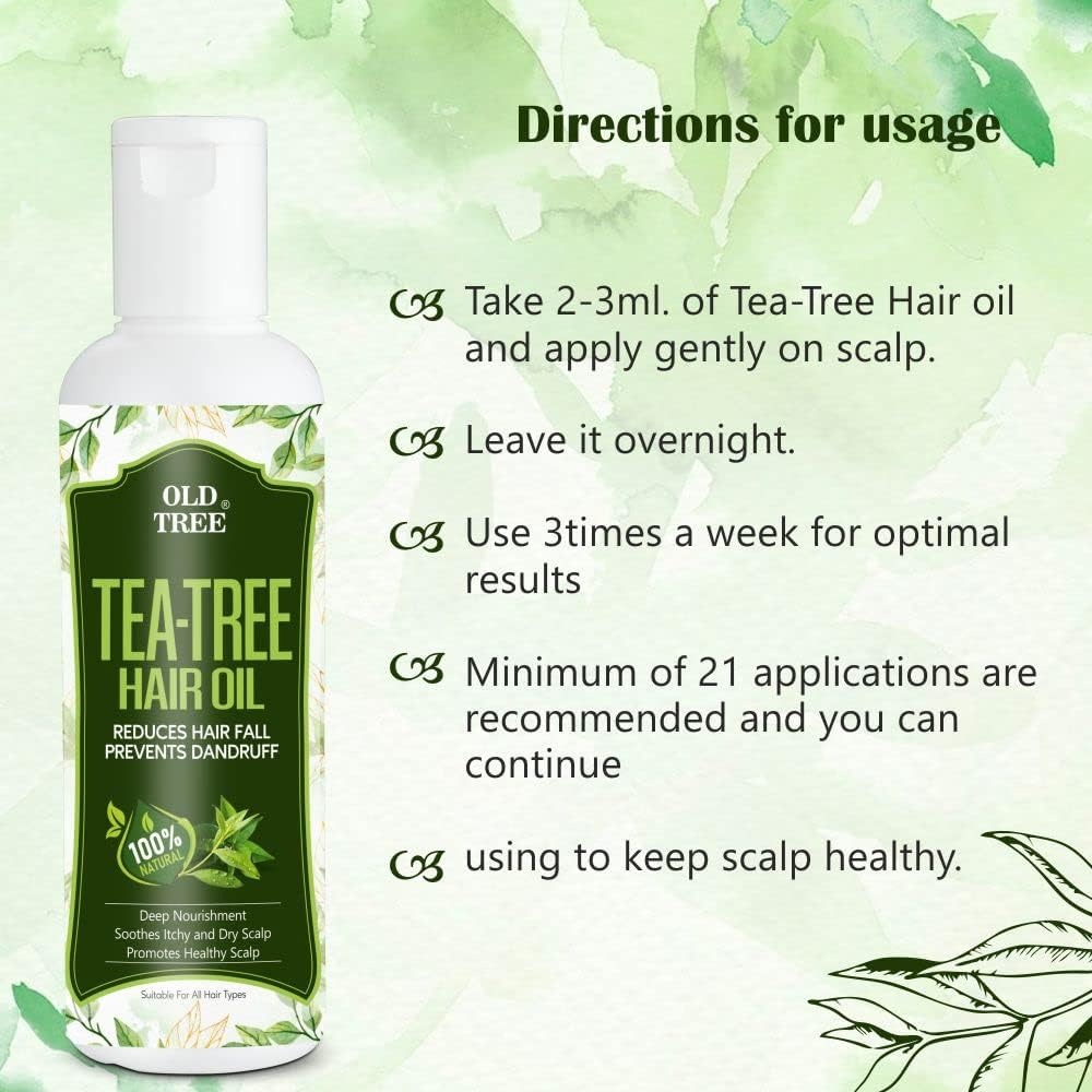 Old Tree Tea Tree Hair Oil 100% Natural,100Ml