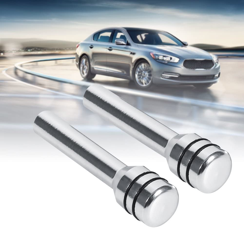 2Pcs Universal Car Truck Aluminum Interior Door Lock Knob Pins Cover Silver image number 6