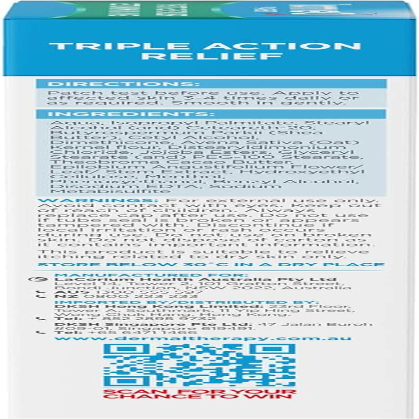 Dermal Therapy Anti-Itch Soothing Cream | Calms, Relieves and Soothes Itchy Skin within Minutes | 85G image number 6