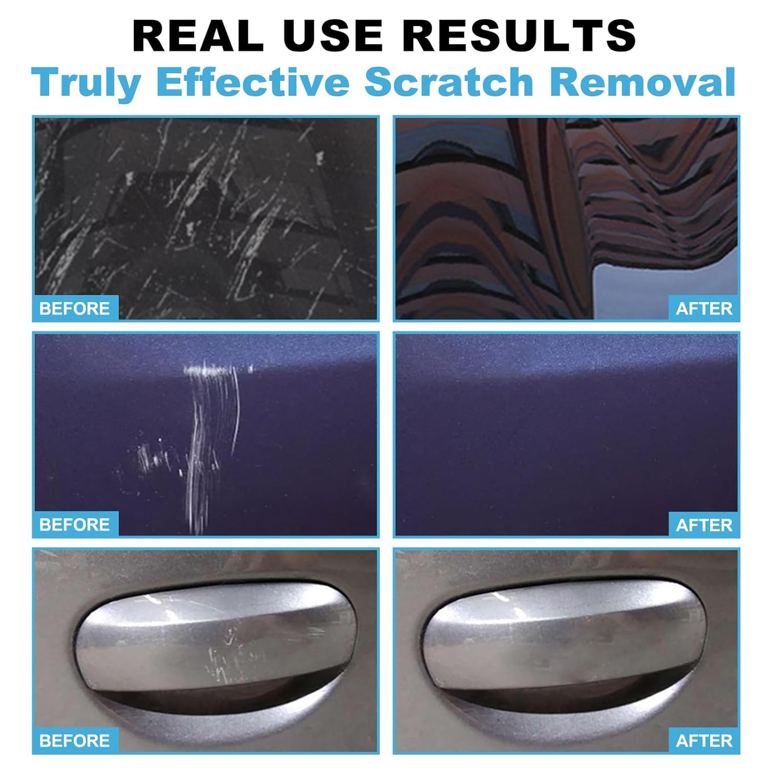 Nano Sparkle Cloth Car Scratch Remover, 120G Paint Restorer with 6 Wipes Cleaning Cloth, Car Polish Wax Cleaning Kit- Scratch Repair for Vehicles, Removes Swirls & Water Spots image number 1