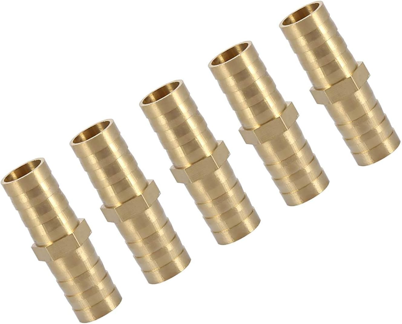 OEBUAFI Durable Brass Straight Barbed Connector for Pipe Connection in Power Tools, Straight Pipe Joint Easy to Assemble, Suitable for Air, Water, Oil, Gas, (10Mm(5Pcs)) image number 6