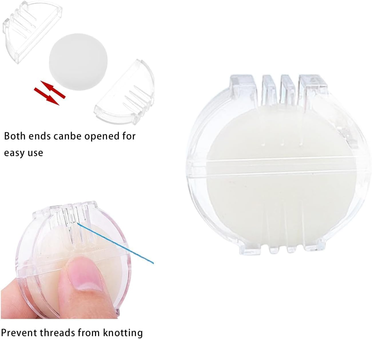 4PCS Beeswax for Thread, Sewing Thread Wax Conditioner with Plastic Box - Strengthening Wax for Hand Sewing, Quilting, Embroidery & DIY Tools image number 4