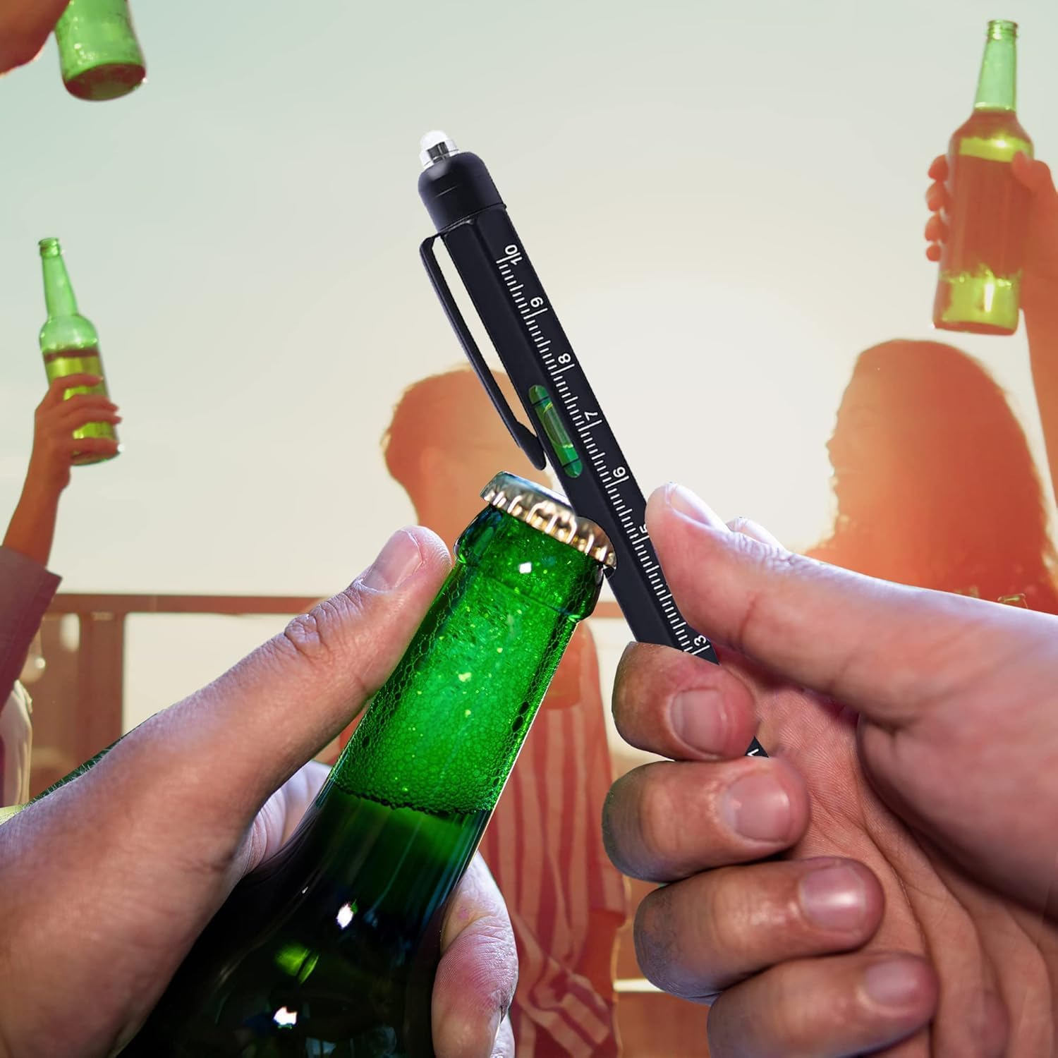 Valentines Day Gifts for Him Gifts for Men, 9 in 1 Multitool Pen, Mens Valentines Gifts Dad, Birthday Gifts for Men Who Have Everything, Dad Gifts from Daughter Unique Tools for Men Black image number 3