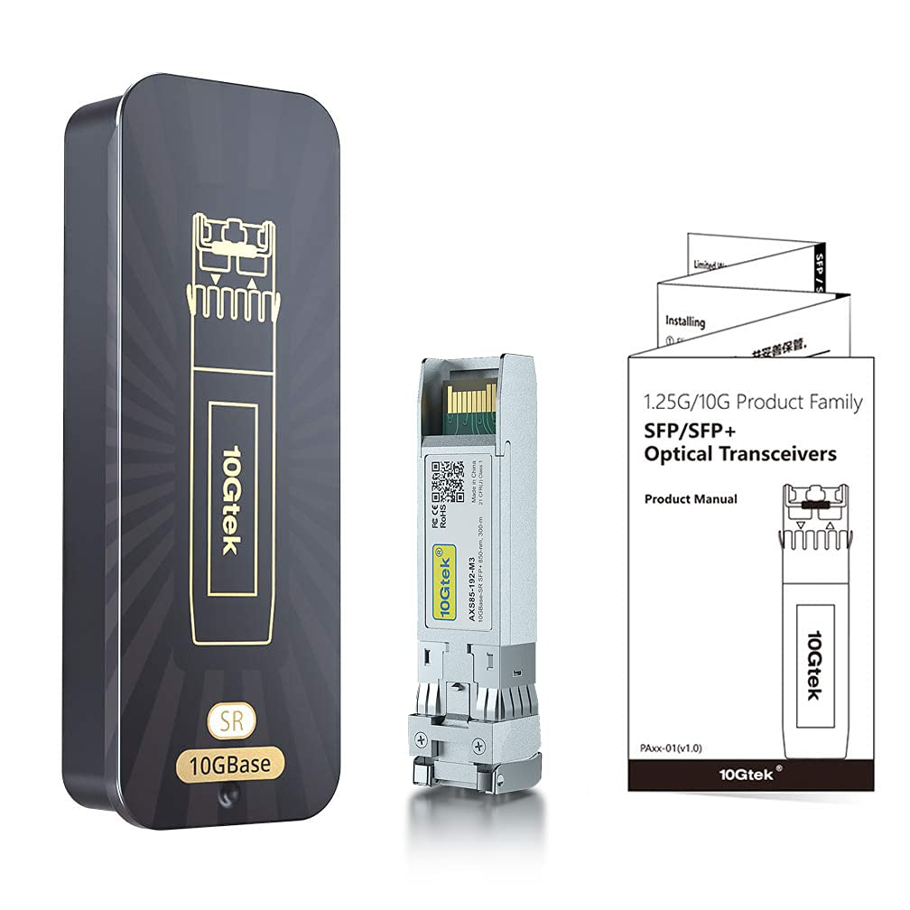 10Gtek for Ubiquiti UF-MM-10G, 10Gb SFP+ Module 10Gbase-Sr, MMF, 850Nm, 300-Meter, Pack of 2 image number 5