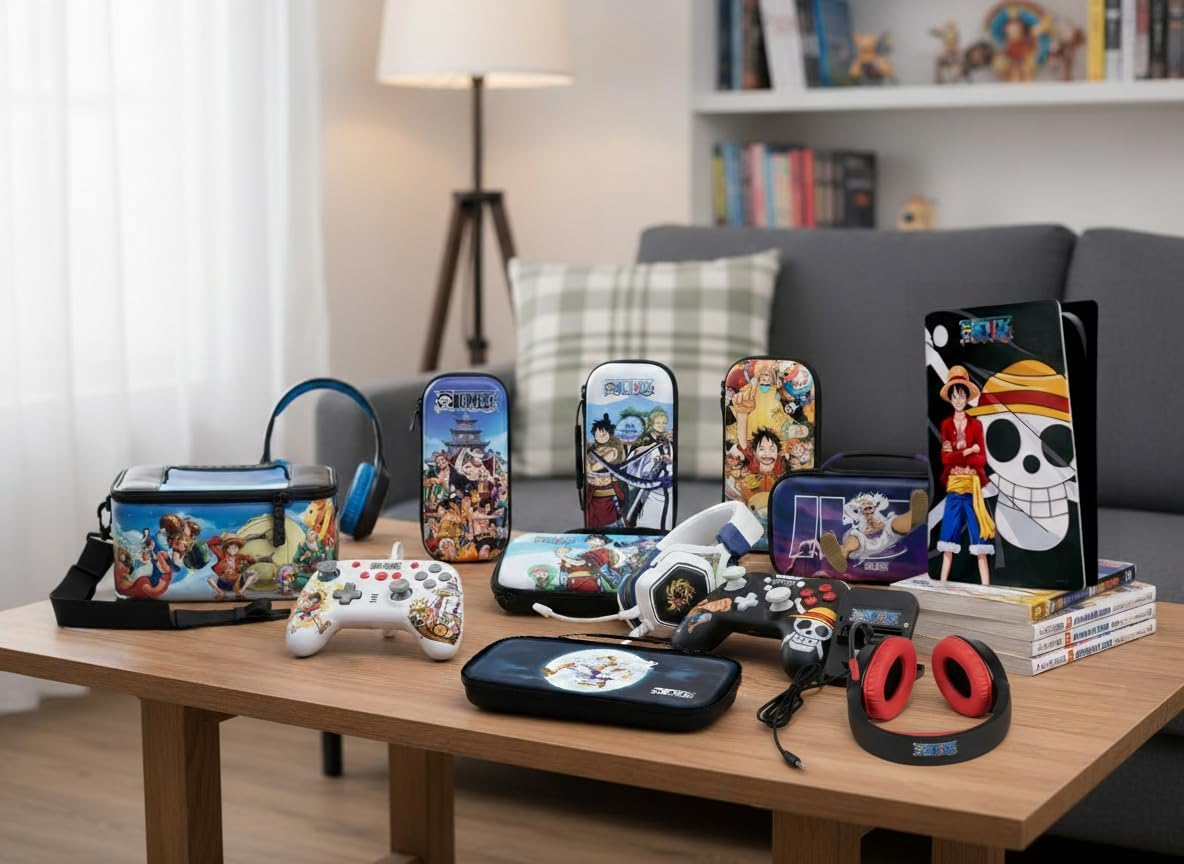 Konix One Piece Gaming Headset for PS4, PS5, Switch, Xbox - Microphone - 1.5M Cable - 3.5Mm Jack - Luffy Motif image number 2