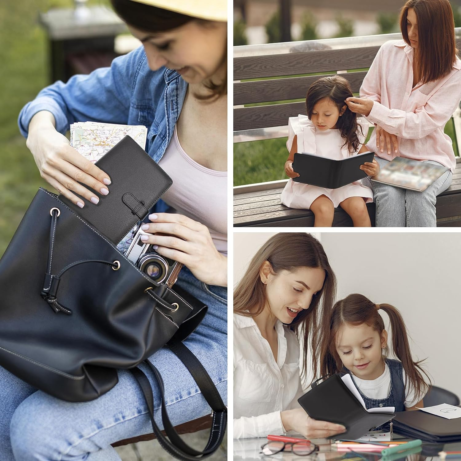 80 Pocket Photo Album 3.5 X 4.5 Inch Camera Film Storage, for Polaroid Cameras, for Fujifilm Instax Wide 400/300/210 Slip in Photo Book Album 20-Page Holds 80 Pictures-Black - Black image number 4