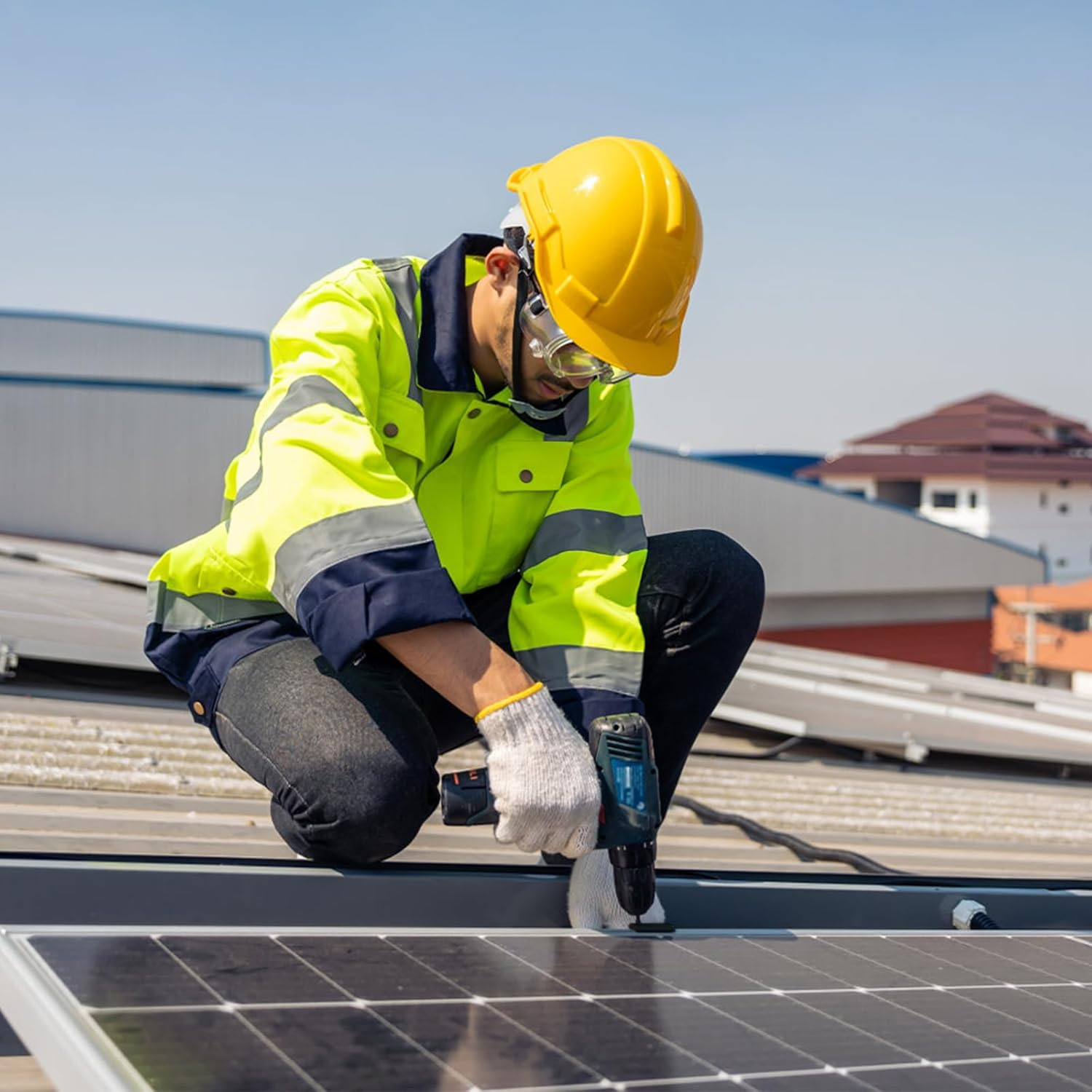 Solar Panel Bracket End Clamp Kit 6 Pieces 30Mm Solar End Clamp Solar Panel Bracket Fixing Solar Panel for PV Module Bracket for Camping Roof RV