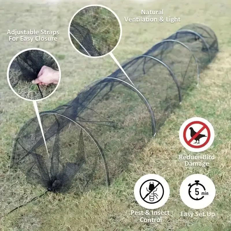 AIMALL Outdoor Agricultural Transparent Plastic Film for Vegetable Planting &ndash; Small Arch Film, Cold-Proof Insulation Film for Greenhouse &ndash; Available in Black, PE, and Green - Black image number 3