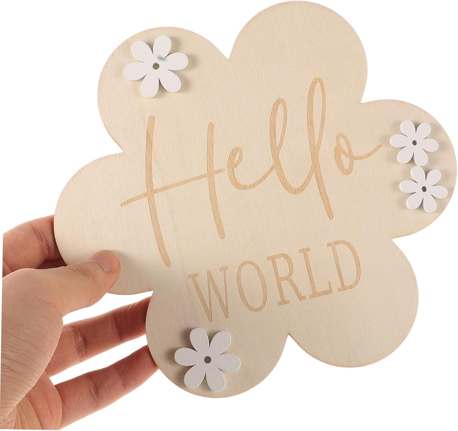 2Pcs Wood Milestone Discs for Newborn Birth Announcement Cards Milestone Wood Circles for Girl Toys Months Nursery Photo Props for Monthly Growth Record image number 5