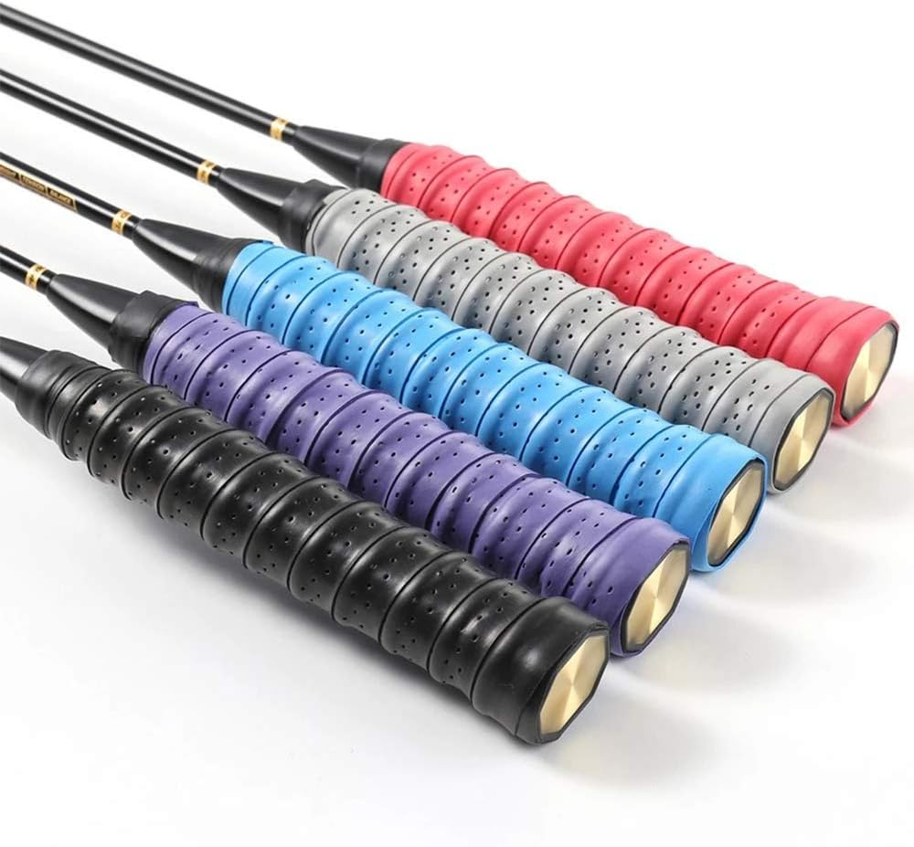 Tennis Racket Grip Tape,Racquet Overgrip Grips Tape Fishing Rod Badminton Racket Anti-Slip Absorb Sweat Tape,Precut and Dry Feel Handle Wrapped Strap (10 Pcs) image number 1