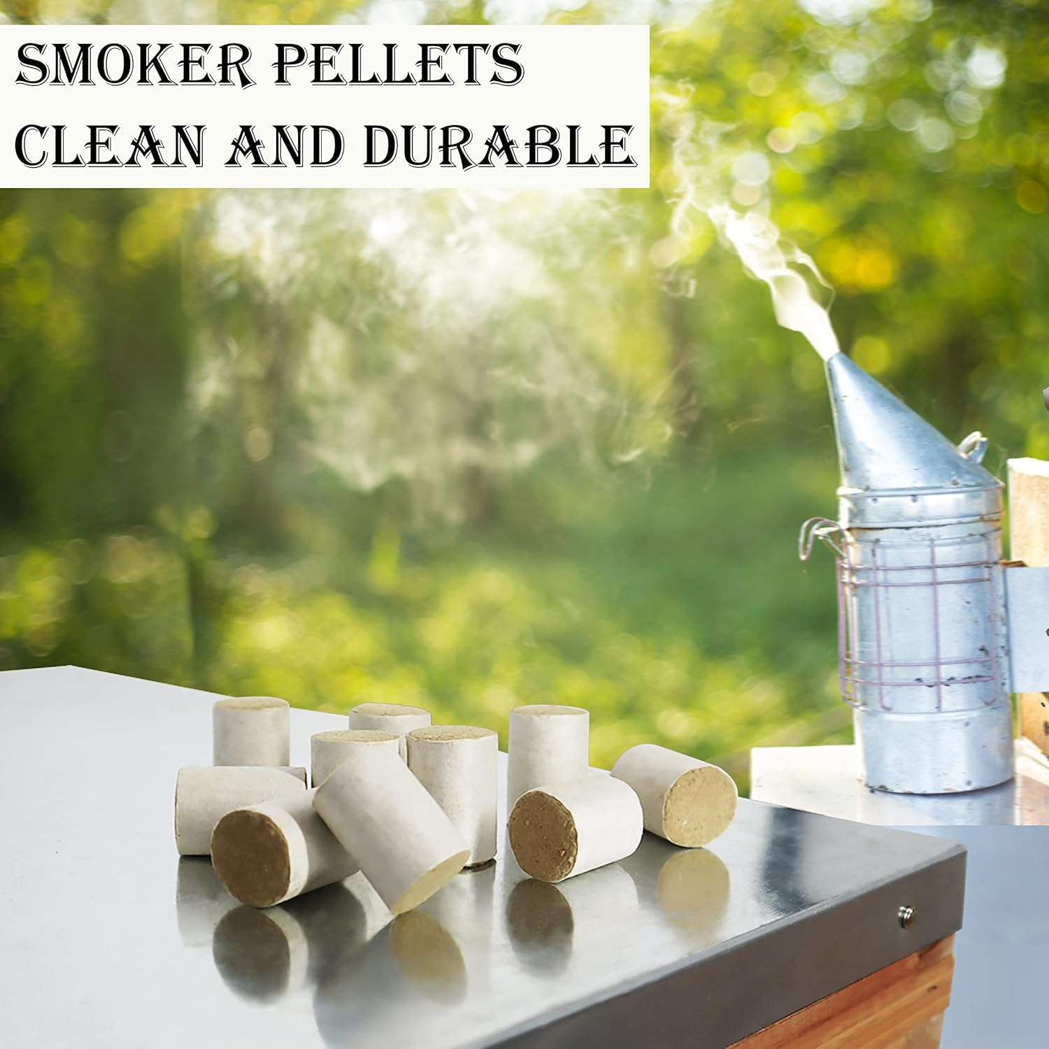 POLLIBEE Bee Smoker Pellets, 54 PCS Easy to Light Hive Pellets for Beekeeping Supplies image number 1
