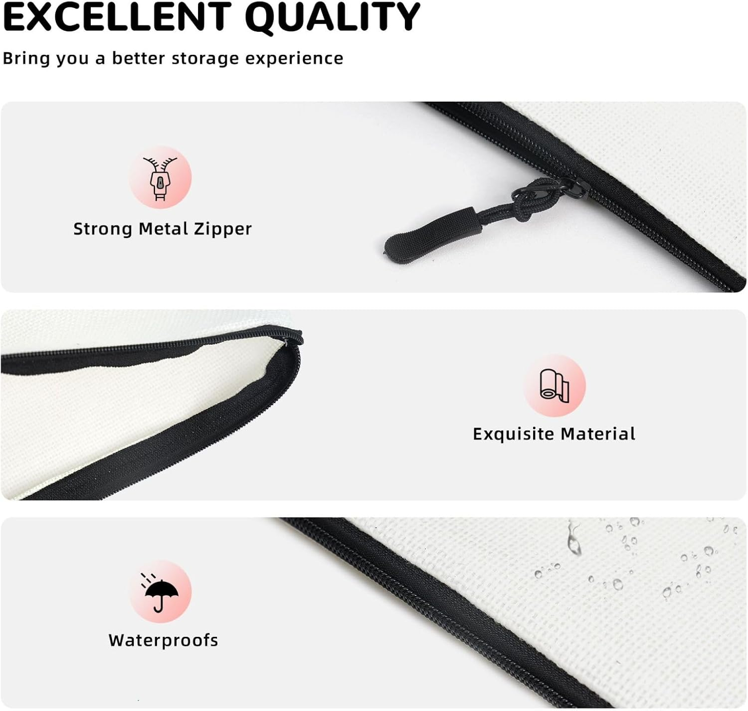 Linen Makeup Bag for Women, Waterproof Travel Cosmetic Organizer Lightweight Zipper Travel Toiletry Bag Organizer Guinea Pigs Makeup Brushes Storage Bag