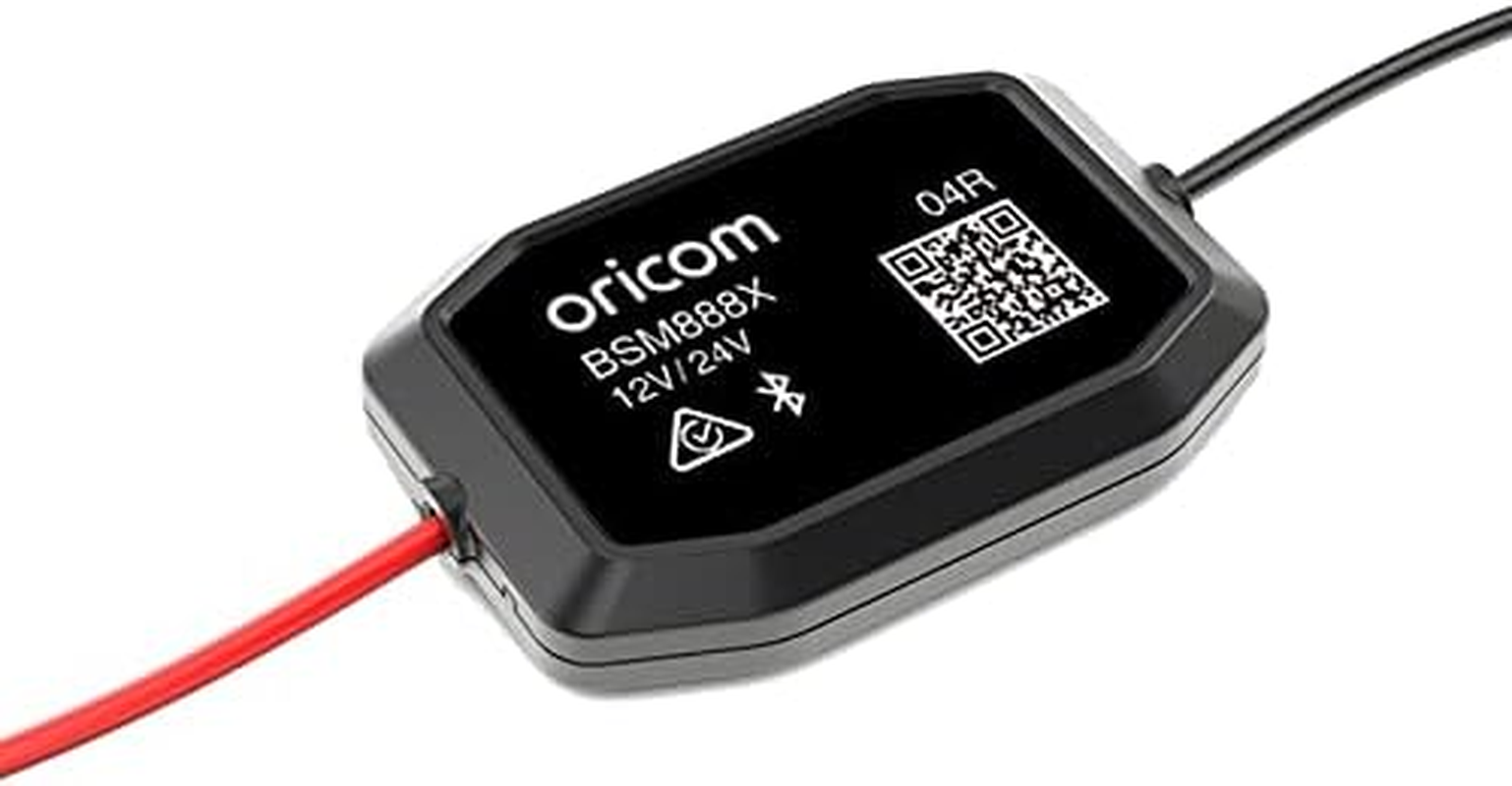 Oricom BSM888X 12V/24V Battery Sense Monitor - Battery Sense App, Smartphone, 12/24 Volt Batteries, IP65 Ingress Protection, Short-Circuit and Reverse Polarity Protection, Car