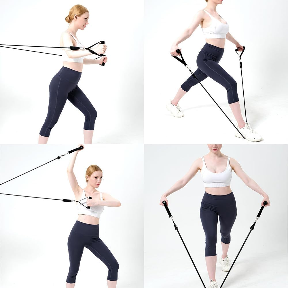 Resistance Band Set, Portable Rubber Pull Rope with Handle, Chest Muscle Training Fitness Exercise Resistance Band, Fitness Equipment Set for Muscle Training, Resistance Training, Physical Therapy. image number 3