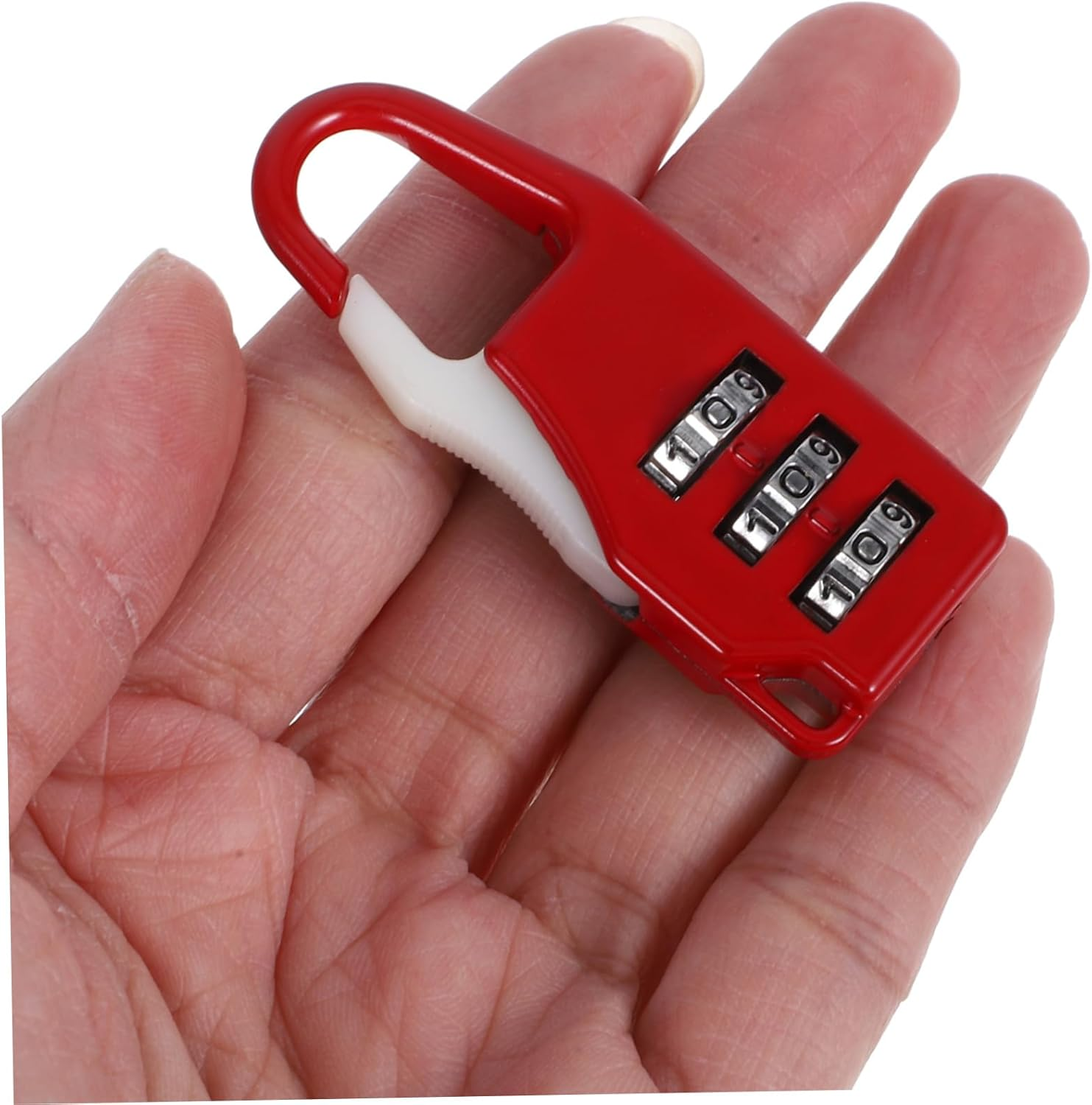 QUMIIRITY 6Pcs Luggage Padlocks Combination Locks 3-Digit Outdoor Password Lock for Suitcase Backpack Gym Locker Travel Security Zinc Alloy Black Silver Red Blue Green image number 4