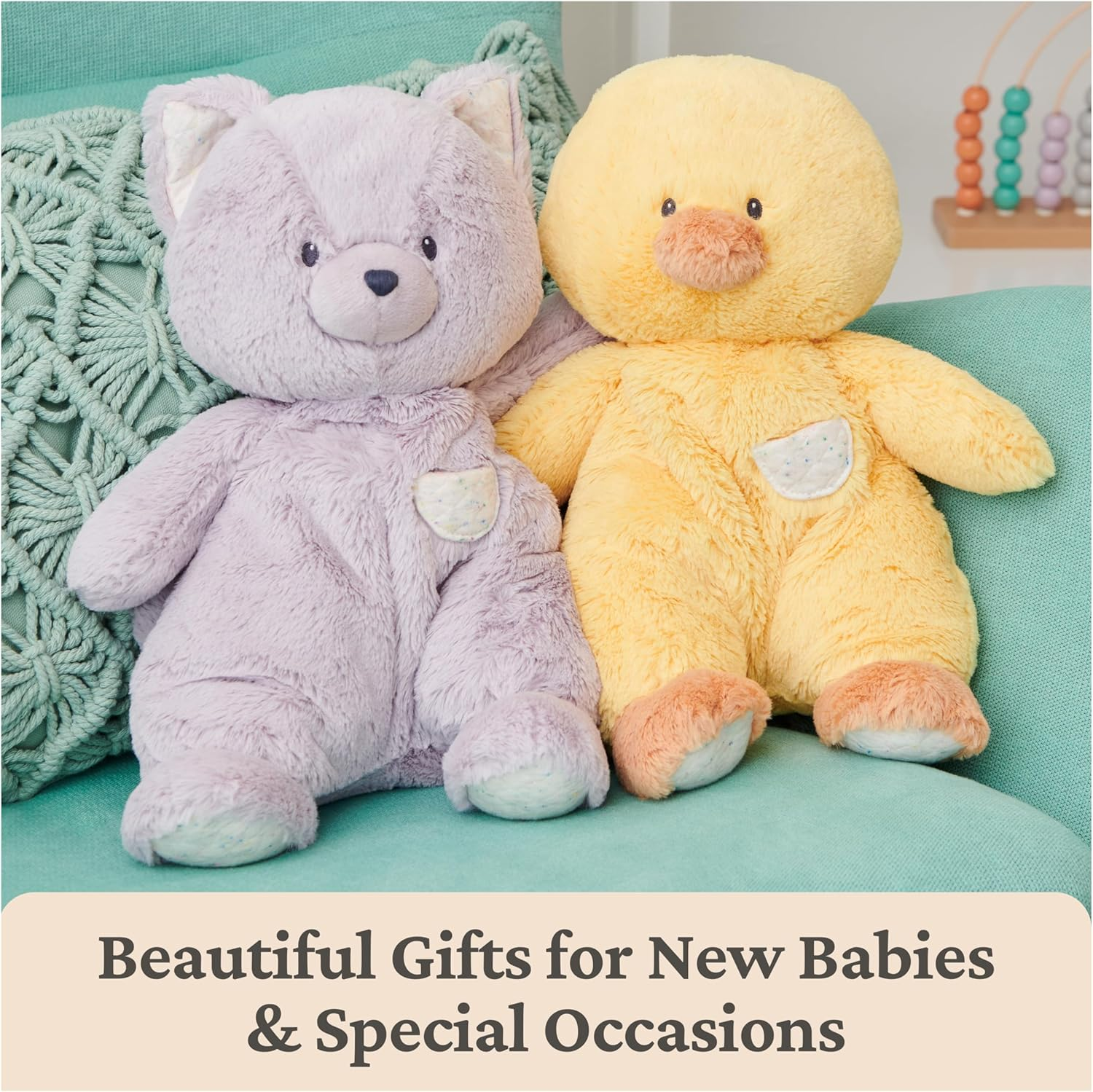 Gund Oh so Snuggly Hippo Nursery Soft Toy Animals, Large, Green image number 6