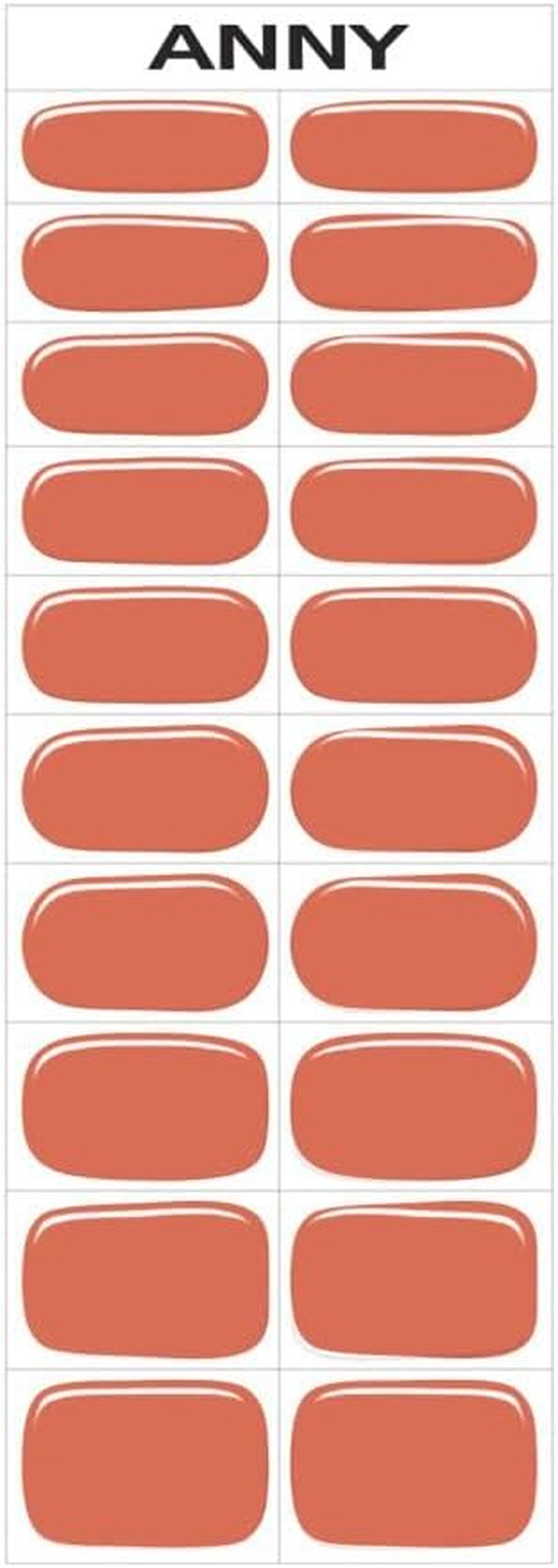 ANNY Gel Nail Strips - UV Nail Wraps for Sticking with UV Lamp, Durable & Splinter Free, Easy Application, Funky Monkey - Soft Coral Pink - No. 45