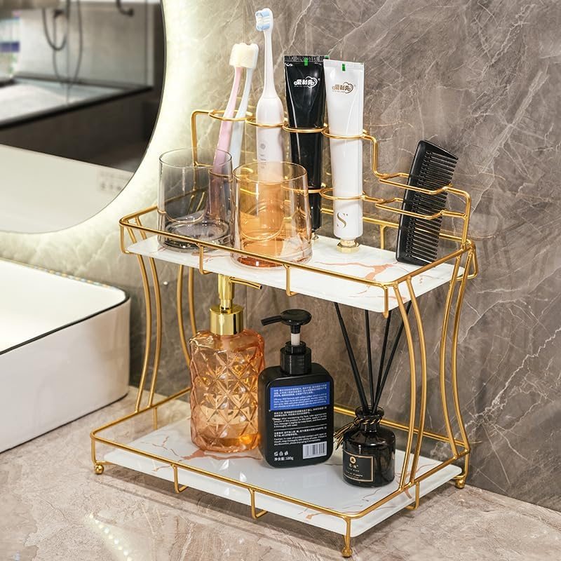 The Modern Nest-Beauty Makeup and Toothbrush Storage Holder - Multi-Compartment Organizer for Bathroom, Vanity, and Desk image number 3
