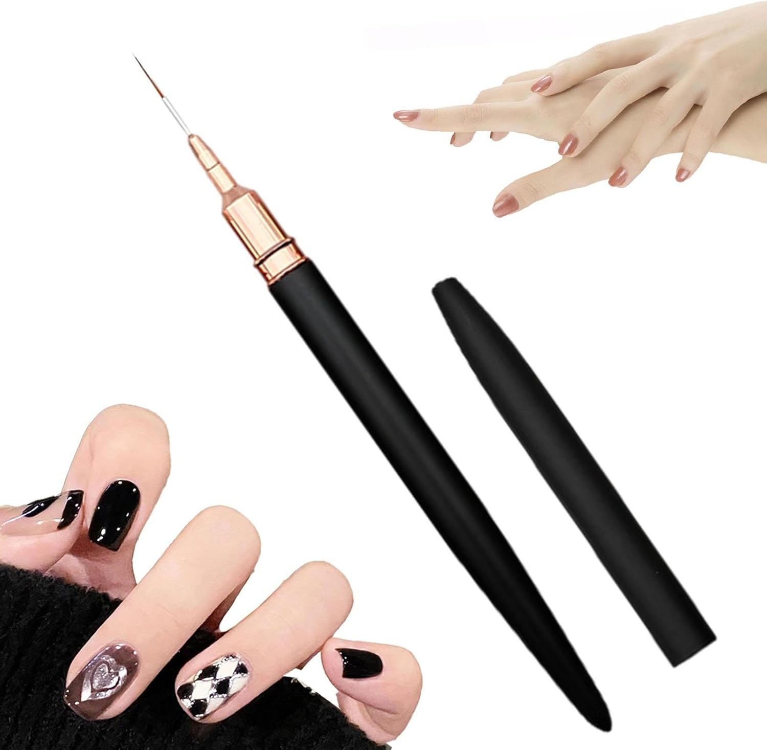 Nail Liner Brush &ndash; Precision Brush for Lines & Patterns, Thin Detail Brush for Nail Painting | Easy Grip Nail Pen for Detailed Designs, Ideal Tool for Creating Patterns