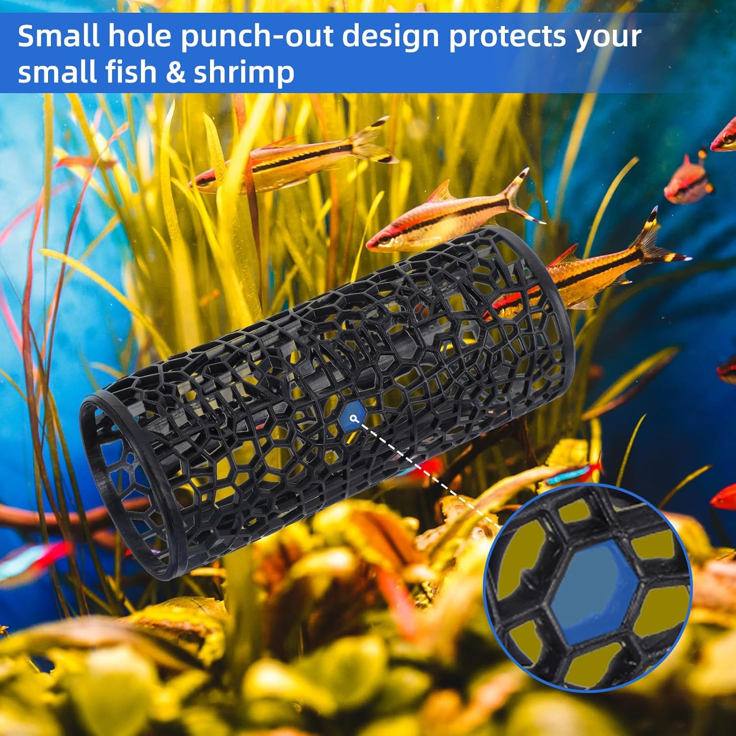 Betta Fish Toys, Black Betta Fish Hammock and Betta Tunnel, Safe Aquarium Decor for Small Fish & Shrimp, Betta Tank Accessories with Suction Cups, Perfect Hideout and Play Area for Betta Fish - Green image number 7