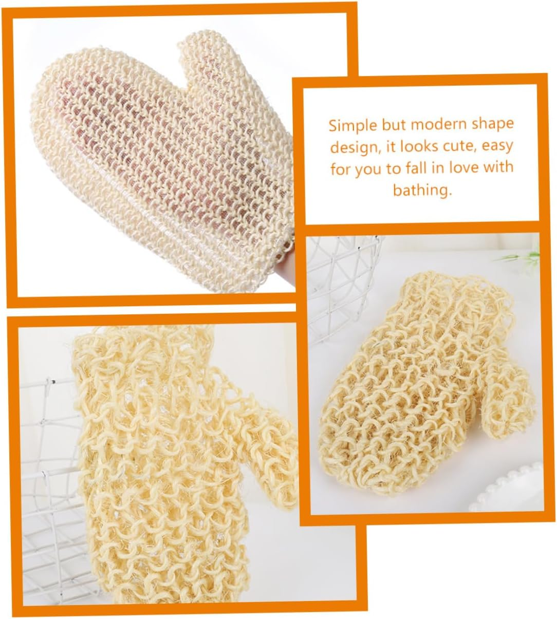 HAMPPLIES 2Pcs Exfoliating Gloves Double Sided Body Scrubber for Gentle Skin Cleansing and Exfoliation for Shower Use for All Skin Types image number 1