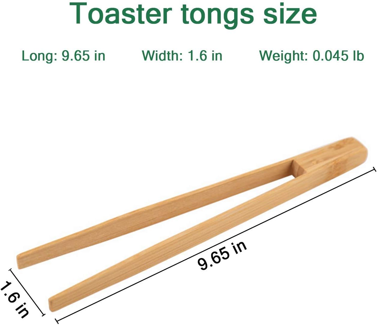 Toaster Tongs, Toast Tongs, Made of Pure Natural Bamboo, No Paint Coating, Strong Grip (1Pcs) image number 1
