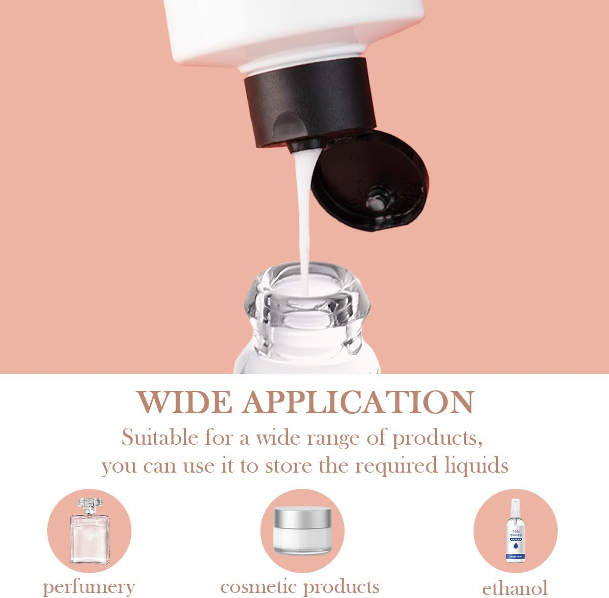 LNQ LUNIQI Mini Perfume Bottles Glass 1 Ml, Pack of 100 Portable Perfume Glass Bottles, Empty Perfume Bottles Glass, Mini Refillable Empty Glass Bottles for Perfume Oils image number 3