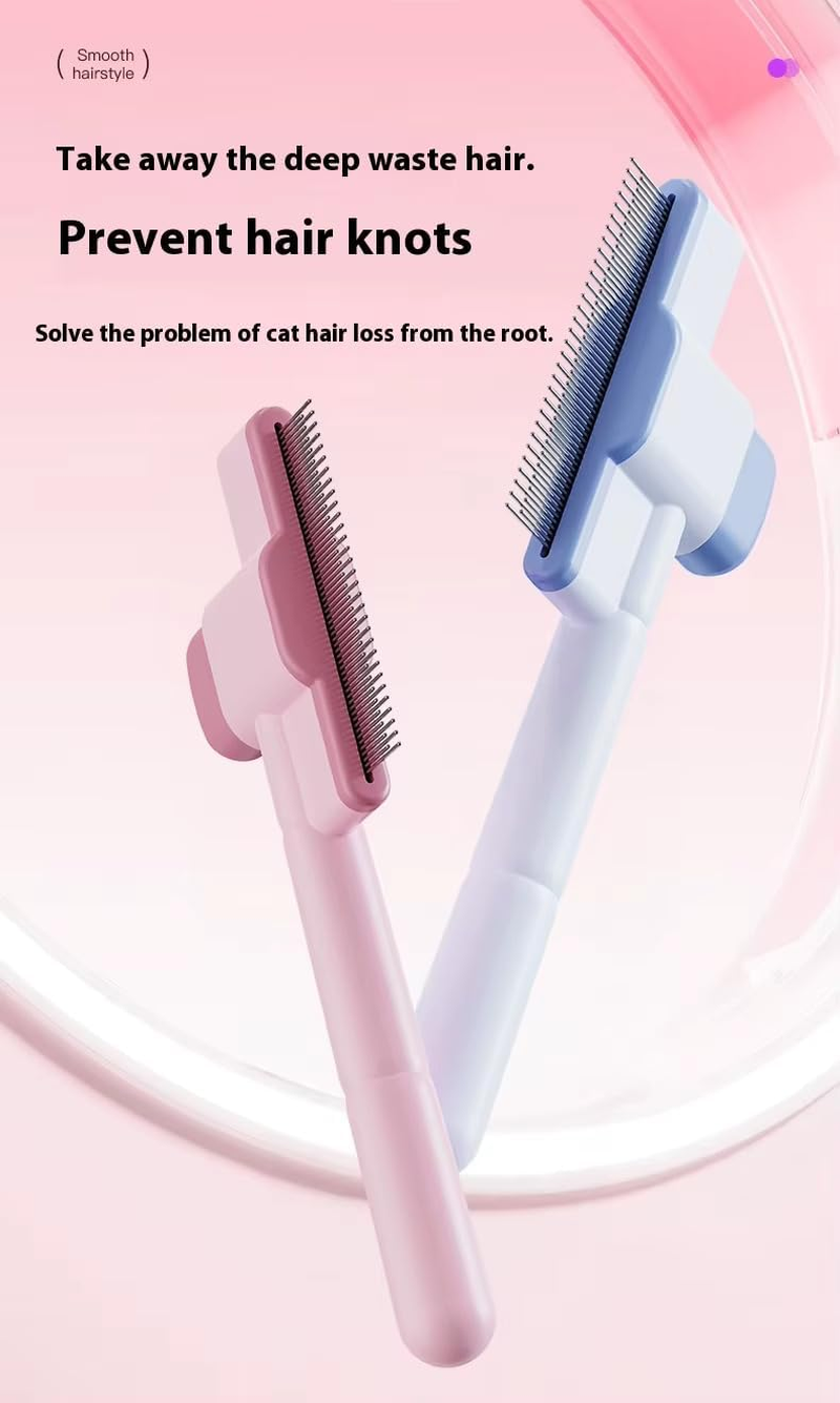 Flea Comb for Cats & Dogs &ndash; Pet Grooming Brush for Shedding & Hair Removal, Dual-Sided Stainless Steel Teeth for Long & Short Hair, Deshedding Tool for All Breeds image number 3