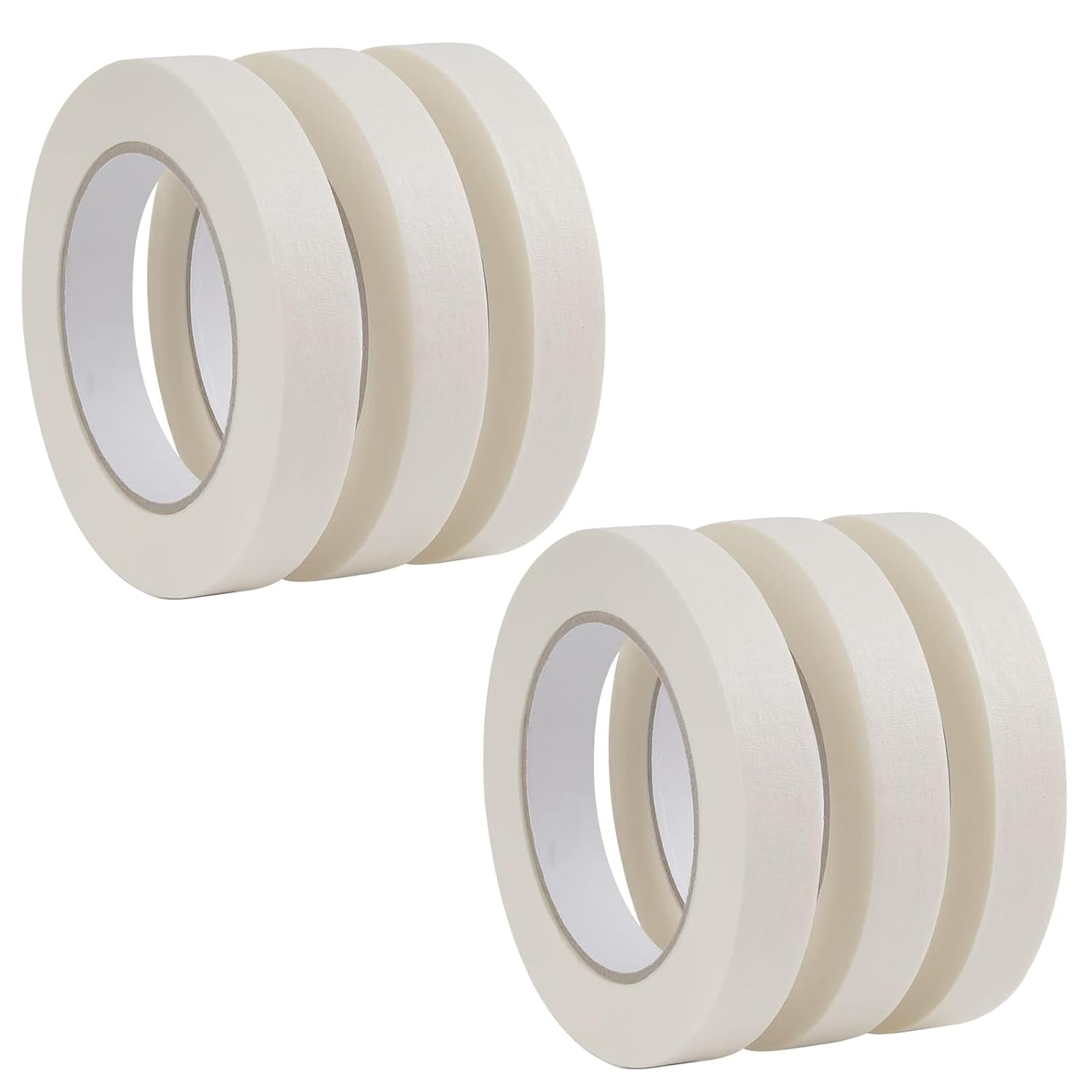 6 Rolls Masking Tapes, 24Mmx20M per Roll, Multi-Use Strong Adhesive Water-Resistant Backing Cloth Duct Tape, Writable, Tearable, No Residue, Patch & Seal Tape for Arts Crafts Home Repair Decorative image number 3