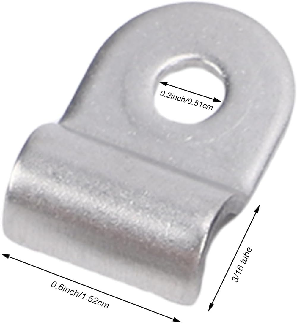 48Pcs 3/16In Stainless Steel Brake Line Clamp Screw Street Roding Truck Buggy with Screws Replacement for Street Roding Truck, Automotive Replacement Brake Hydraulic Parts image number 4