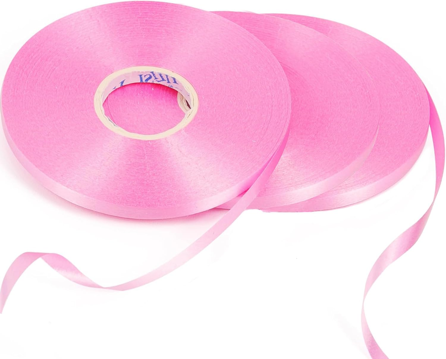 Pink Ribbon, 50M X 5Mm Ribbon for Balloons,Balloons String Ribbon for Gift Wrapping Birthday Crafts Wedding Party Balloons Decoration Ribbon, 3 Rolls