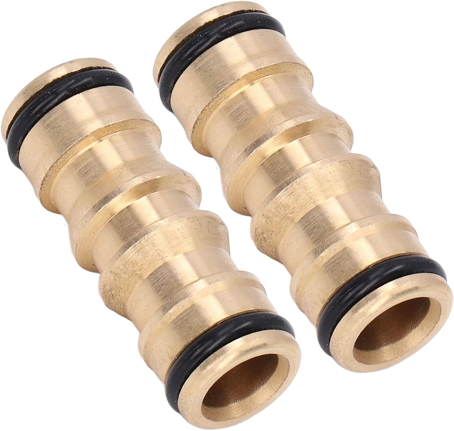 2Pcs Brass Pipe Fitting Male to Male Quick Connect Hose Joint Connector 1/2In with Secure Leak Proof Design for Car Washing Water Pipe Connection image number 6