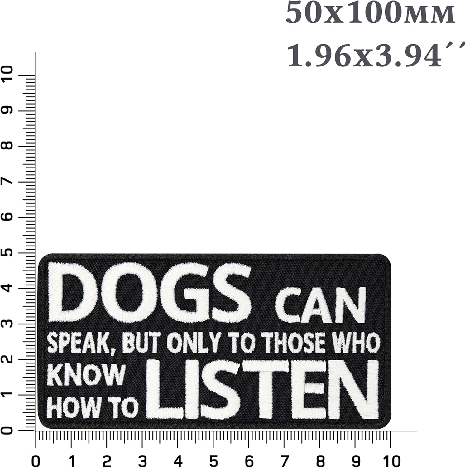 Dog Patches Velcro Patch Assistance Dogs Dogs Can Speak, but Only to Those Who Can List Dog Patch Dog Patch | Therapy Dog Velcro Patch Dog Accessory Patch | 100 X 50 Mm image number 3