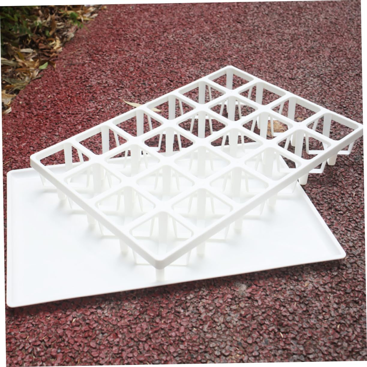 6Pcs Square Nursery Pot Rack Storage Stands for Seedlings and Sturdy Practical Planter Pot Holder High Bearing Capacity for Gardening Supplies