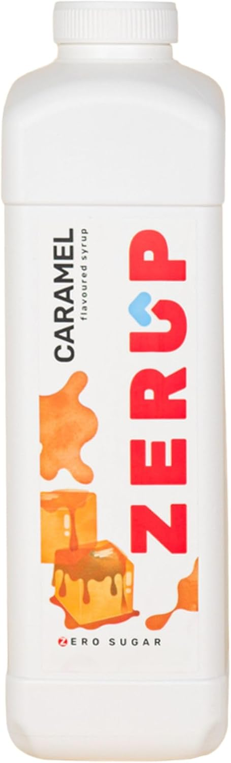 Zerup Zero Sugar Caramel Flavoured Syrup 1L Bottles, Sugar Free Syrup, Caramel Flavour Drink Mix, Low Calorie Flavourings for Milk Shakes, Cocktails, Teas, Gluten Free, Keto Friendly, Halal