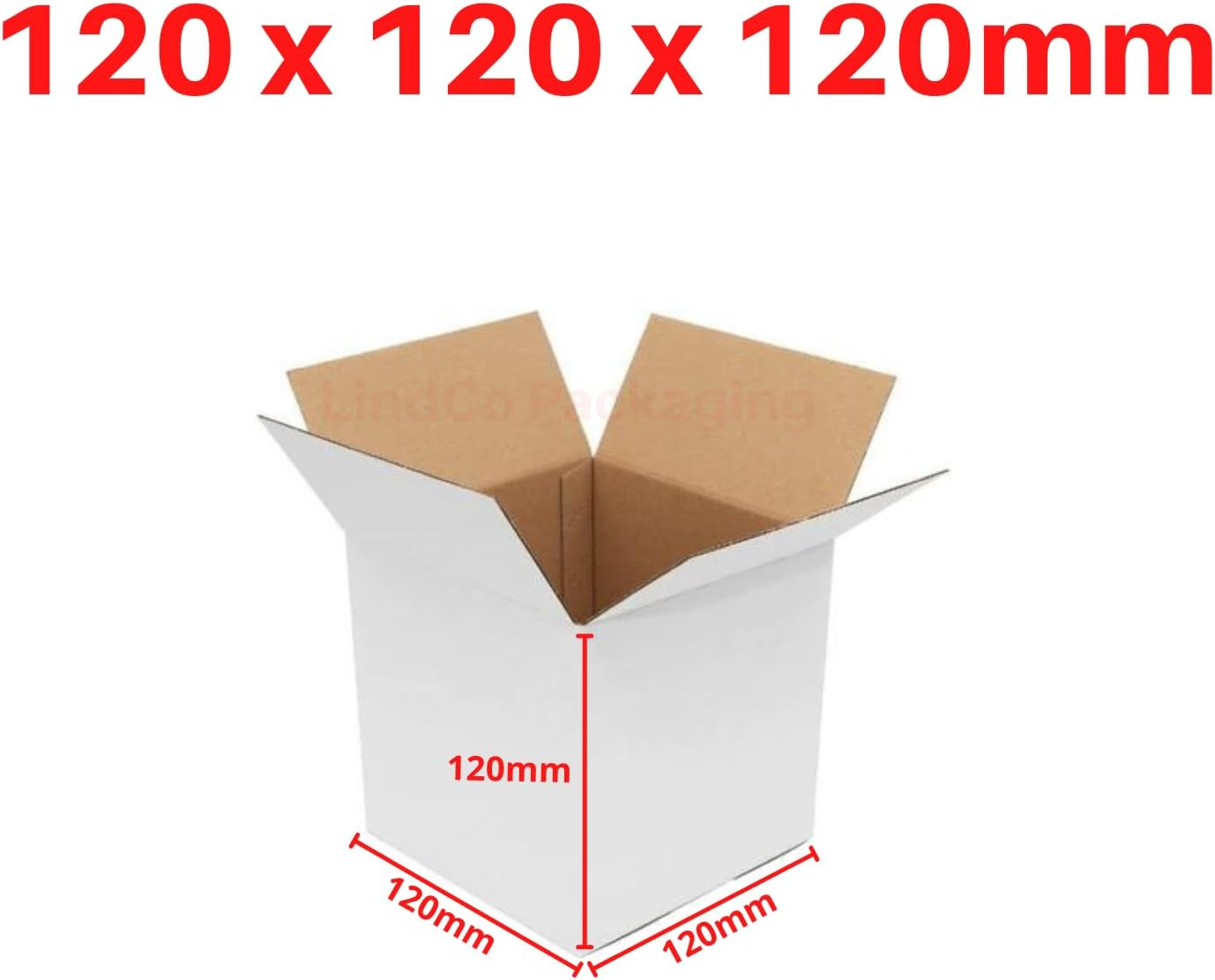 Cube Mailing Box 120 X 120 X 120Mm Cardboard Shipping Carton Box (Pack of 10)