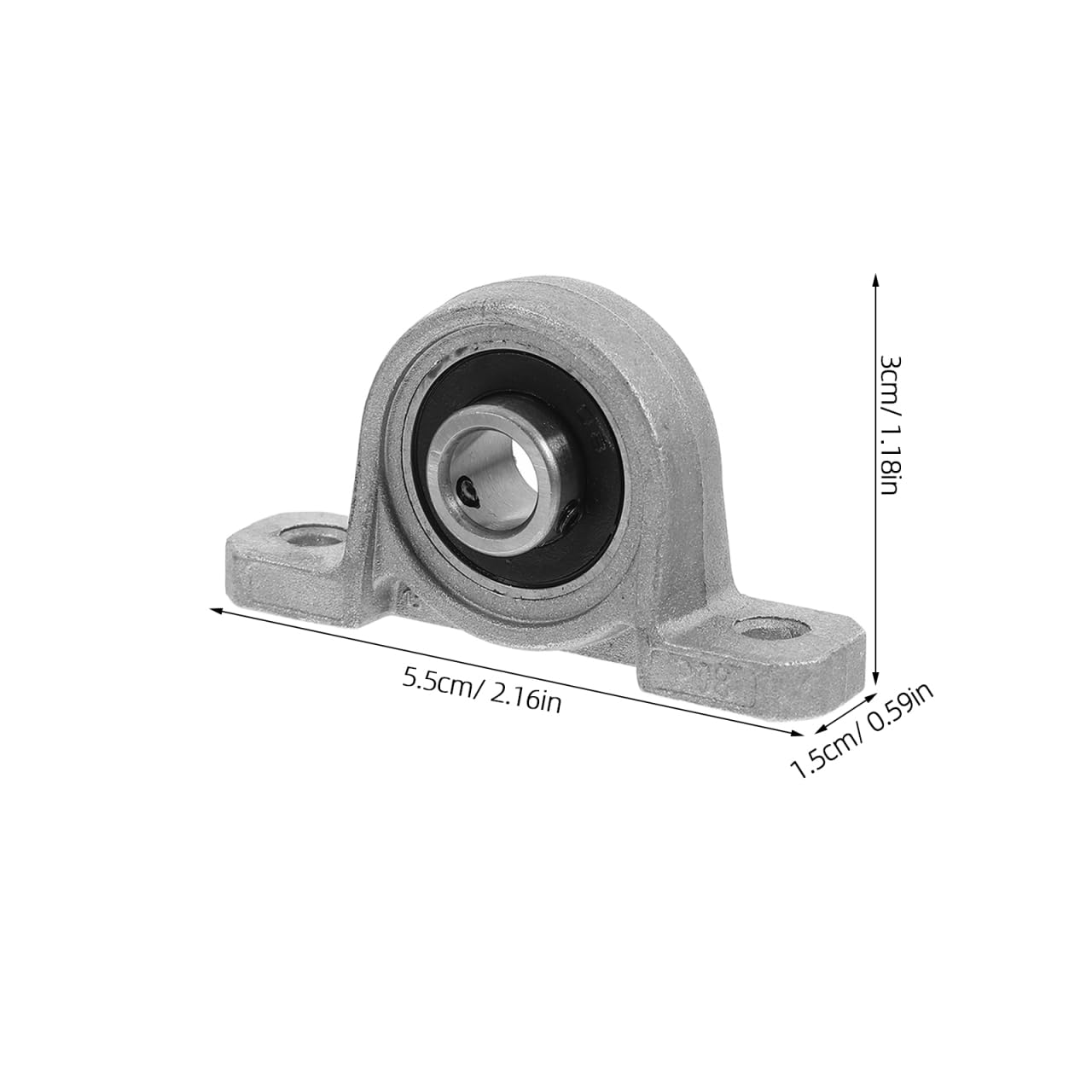 SOLUSTRE 4Pcs Self Aligning Pillow Block Bearings Zinc Alloy Compact Fixed Support Center Support for Shaft Rod Efficient image number 2