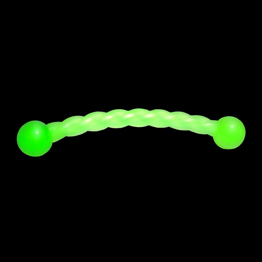 Ministry of Pet M.O.P Strong Flexible Dog Fetch Toy, Durable Material, Glow in the Dark Throw & Fetch Toy - for Small Dogs, Green
