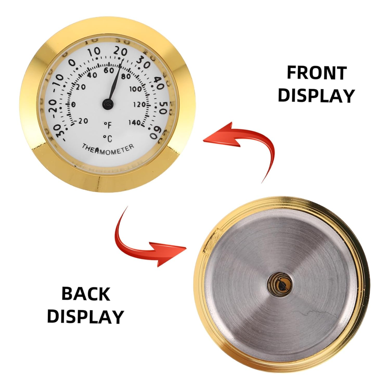 Totority 2Pcs Hygrometer Thermometer Compact Portable Humidity Gauge for Guitar Cases Pet Enclosures Closets Indoor Rooms with Easy Installation and Versatile Use image number 3