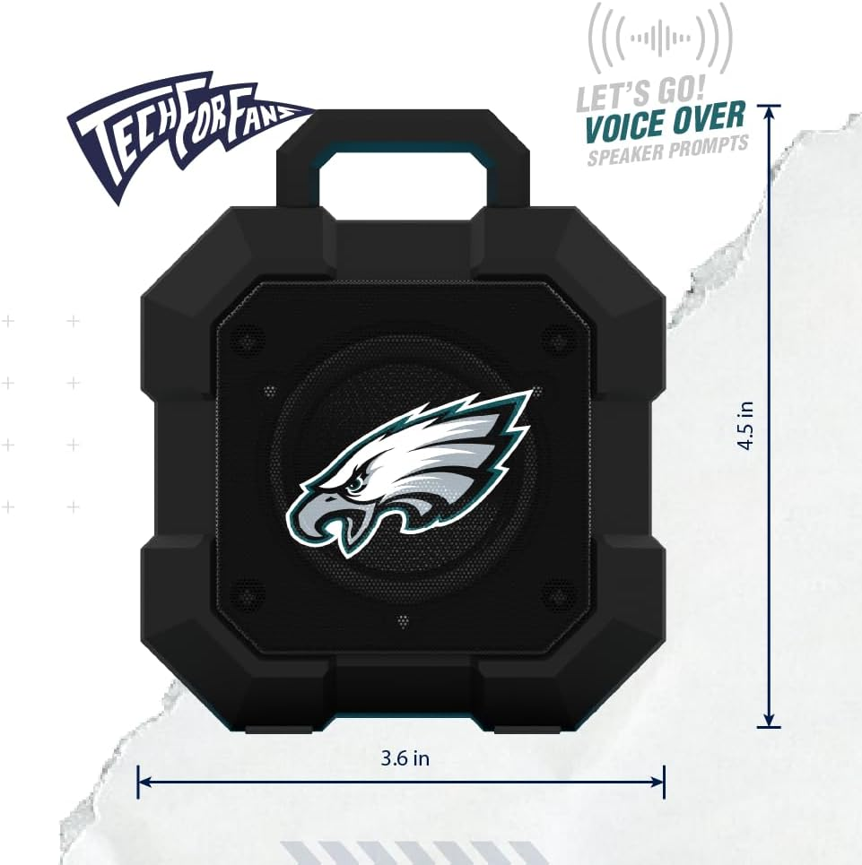 NHL Philadelphia Flyers Shockbox LED Wireless Bluetooth Speaker, Team Color image number 3