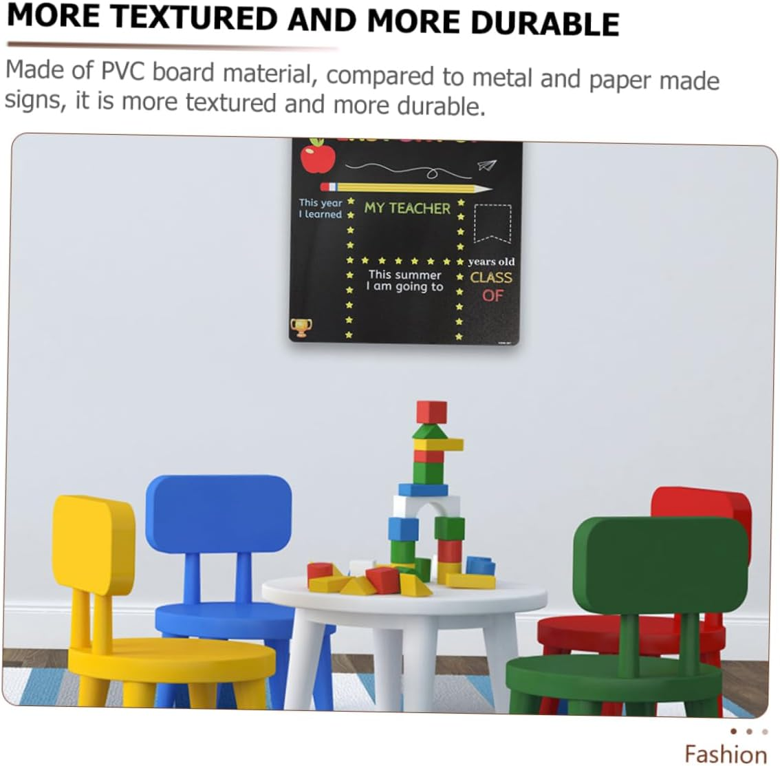 UTHCLO Kindergarten Chalkboard Sign Multi-Functional School Board for Children