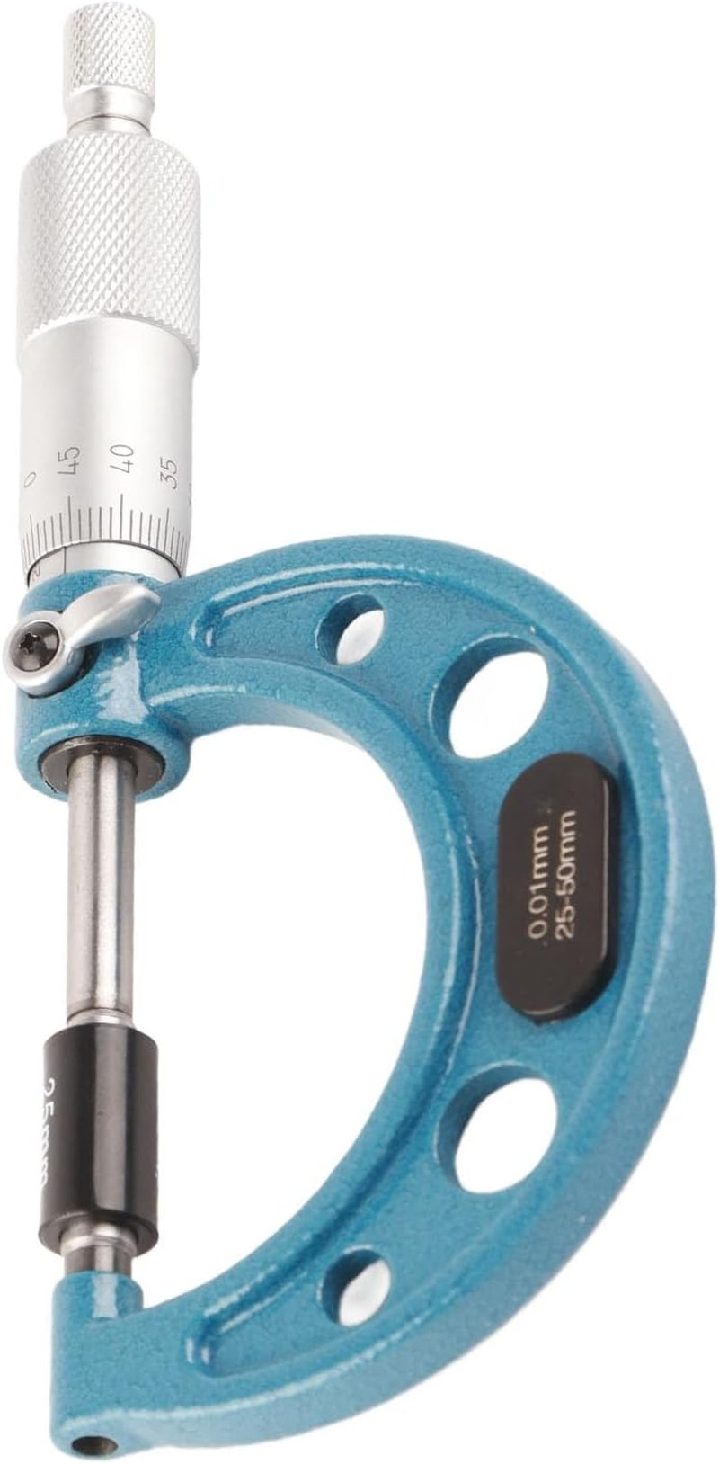 Outside Micrometer, Accurately Measure Length, Diameter, or Thickness with High Precision, Wide Measuring Range, Made of Stainless Steel Material, Clear Scales, Light and Small, (25-50Mm) image number 5