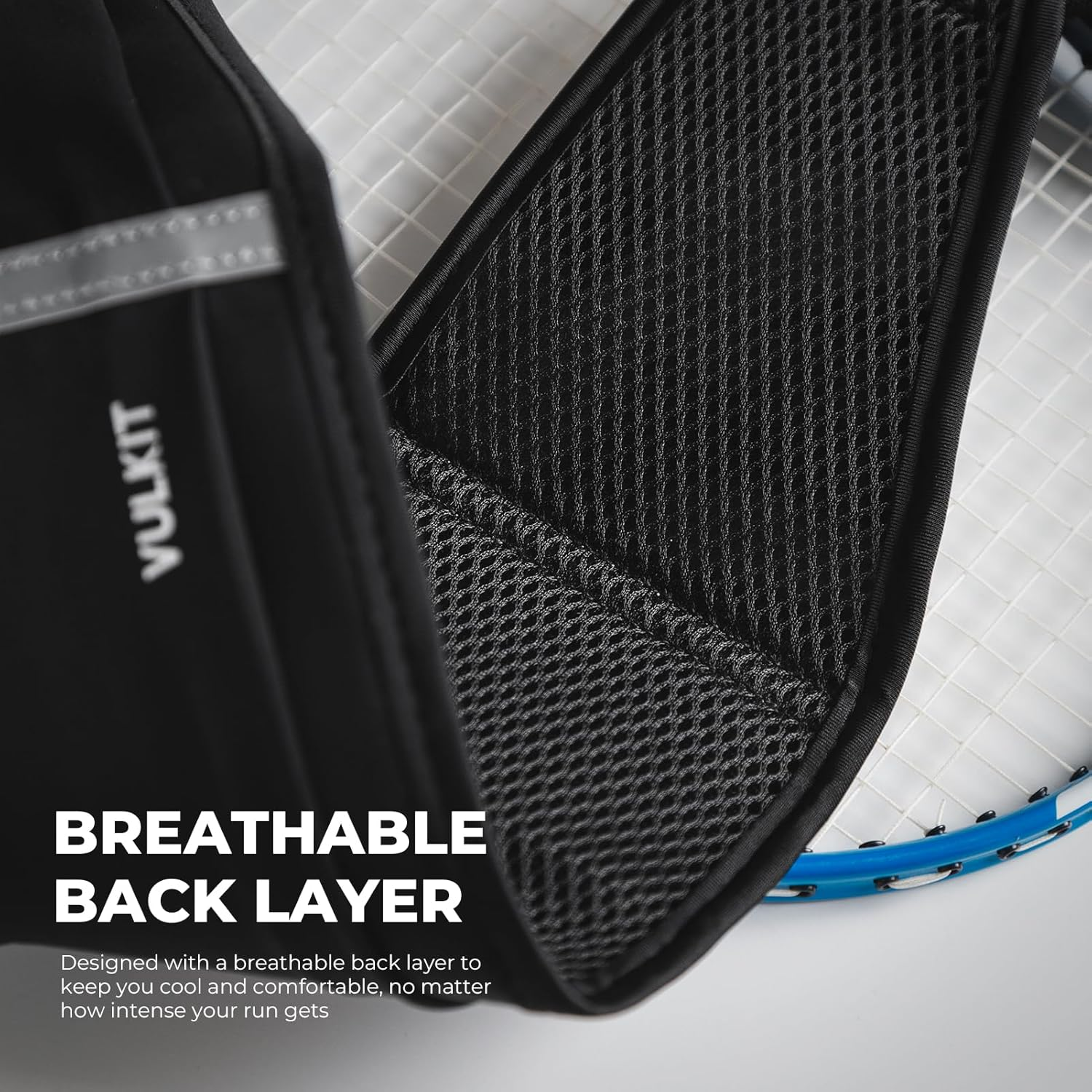 VULKIT Slim Running Belt for Women & Men, Cell Phone Holder for Running, Workout Fanny Pack, Running Bag, Money Belt, Runners Essentials Gear Accessories, Fits All Phones, Running Pouch for Men, Black - Pink image number 2