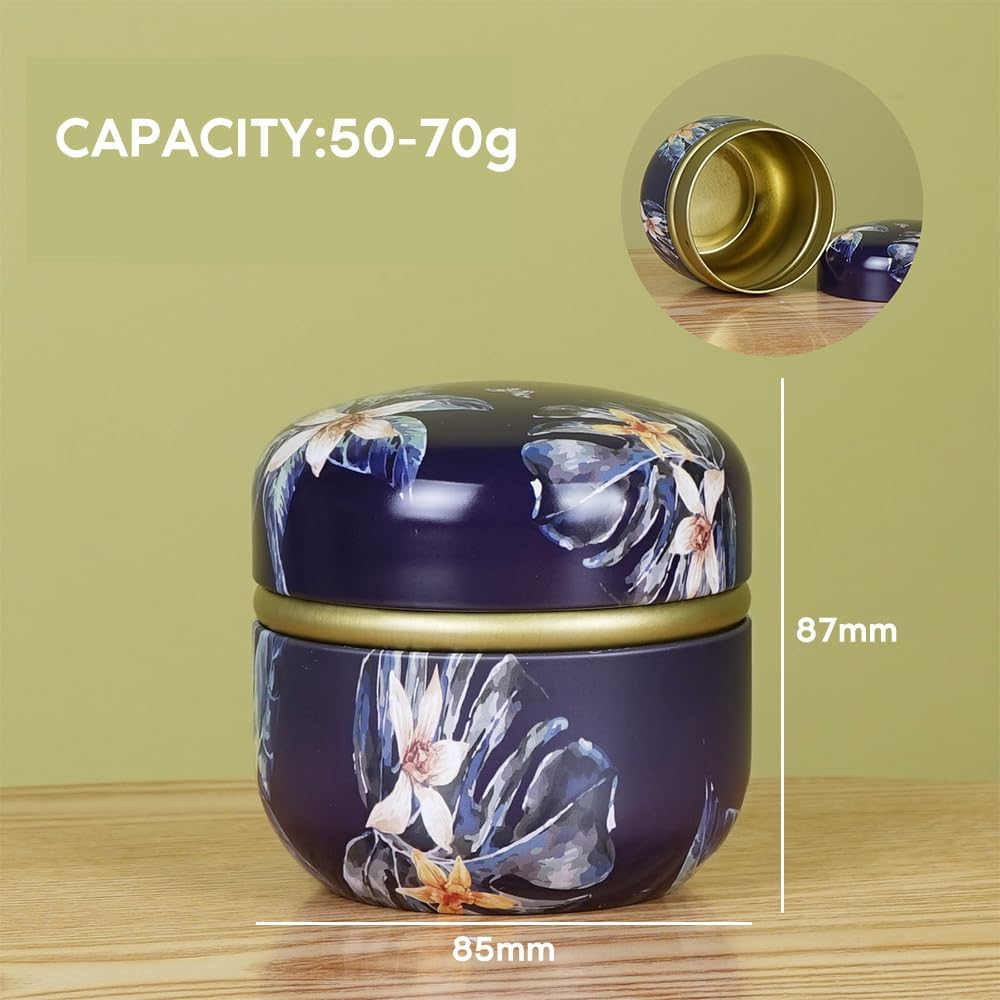 2 Pcs Body Powder Puff and Container Portable for Baby&Women Loose Powder Case Home Travel Powder Box image number 3