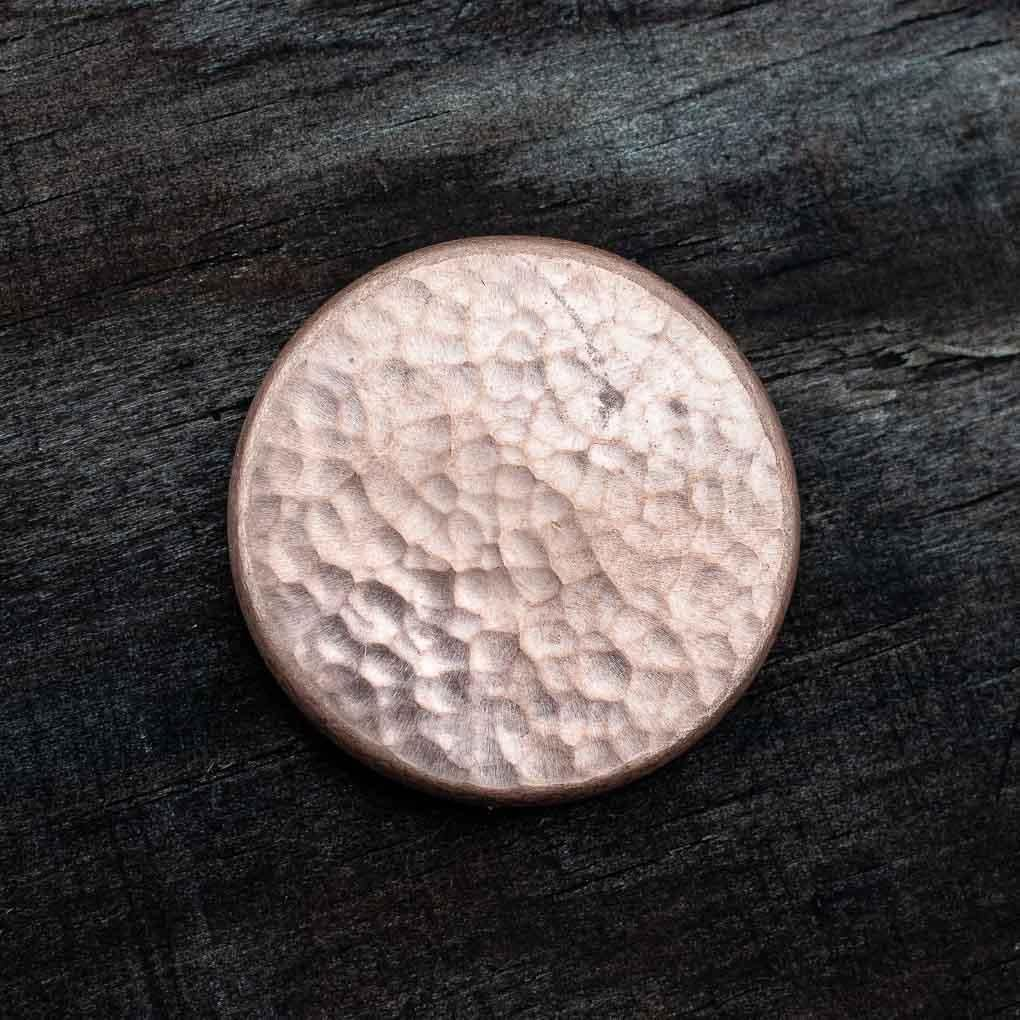 Duplex Worry Stone - Raw Copper - Hammered and Textured Combo image number 5