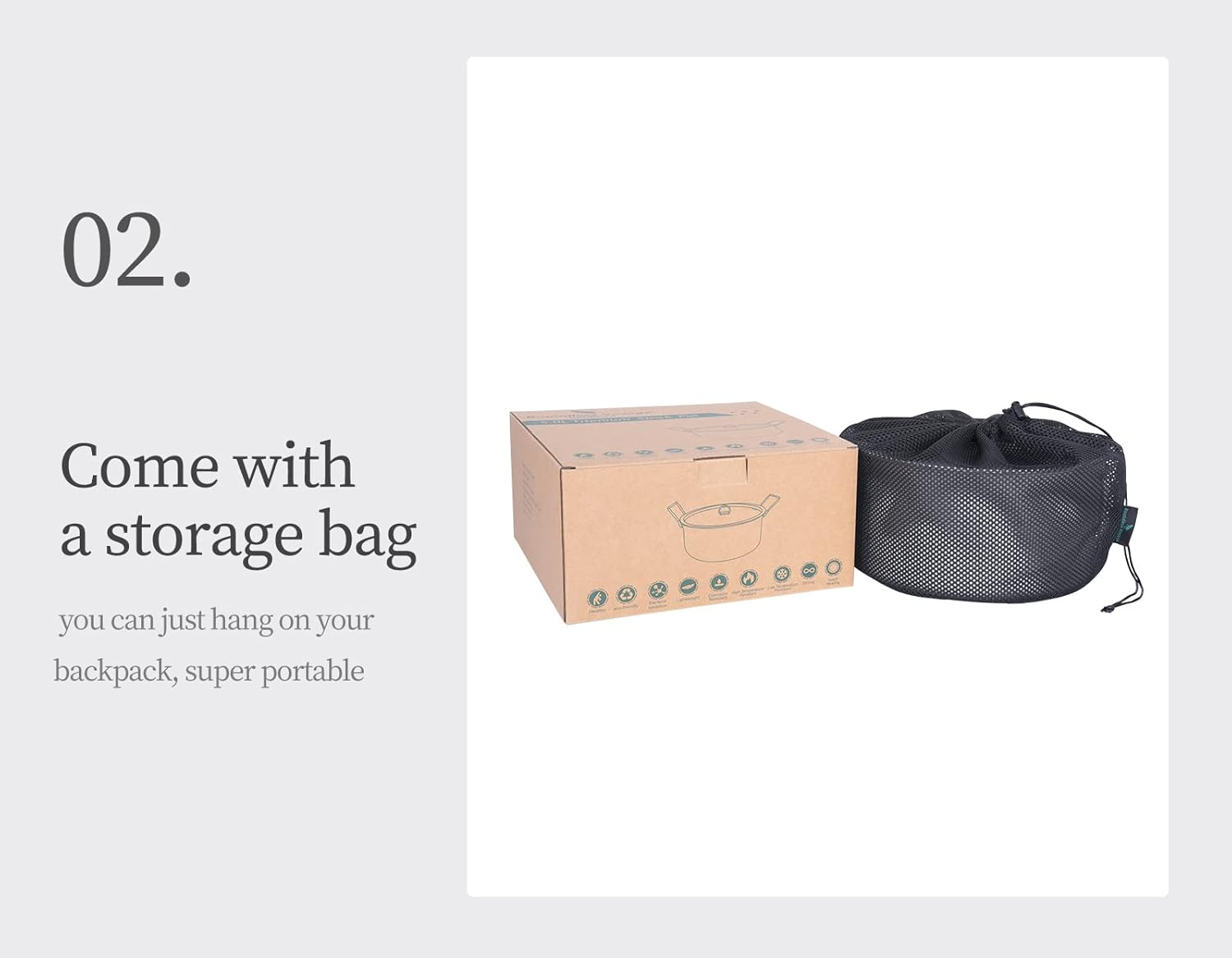 Boundless Voyage Ti2104C 5L Outdoor Camping Titanium Pot with Lid Folding Handle Hiking Picnic Portable Large Capacity Stockpot Cooking Pot image number 5