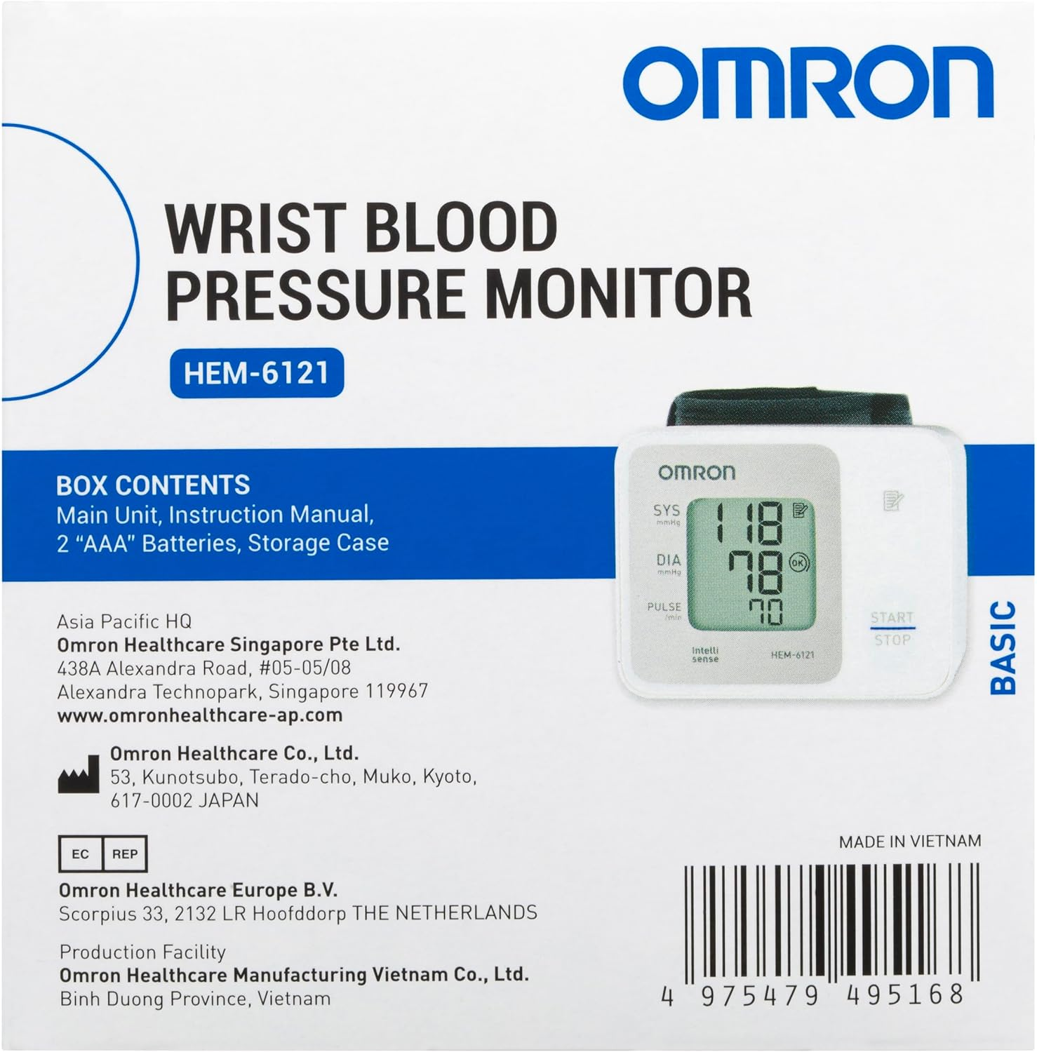 OMRON HEM6161 WRIST BLOOD PRESSURE MONITOR image number 4